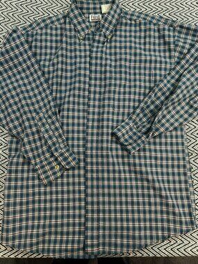 Farah Classics Mens Plaid Button-Down Shirt Size L Long Sleeve Vintage